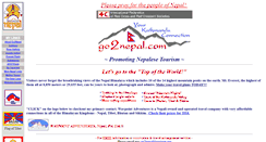 Desktop Screenshot of go2nepal.com